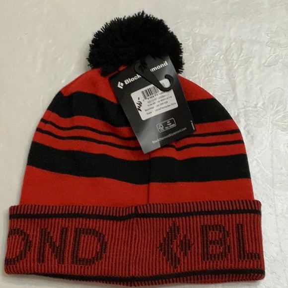Black Diamond POM BEANIE - Black/hyper red - Picture 6 of 12